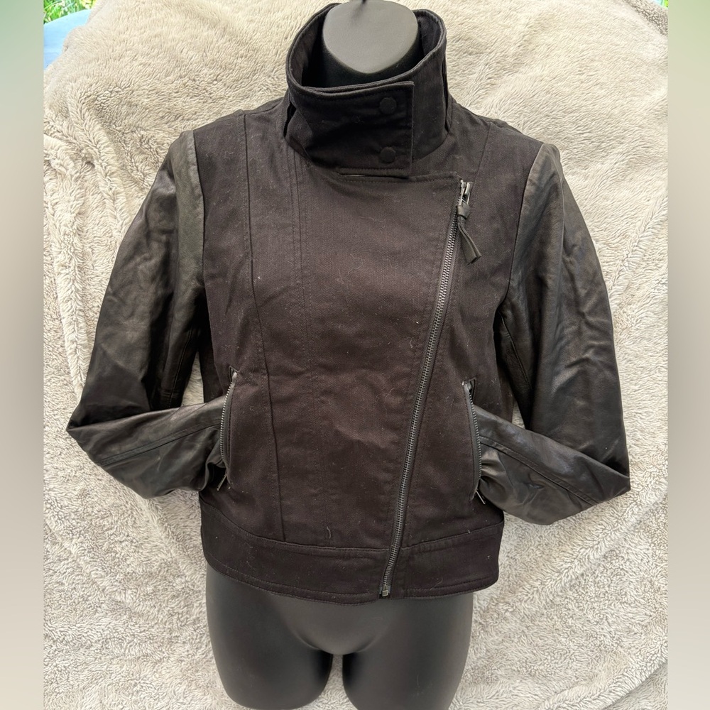 Mackage Women's Black leather and denim Jacket